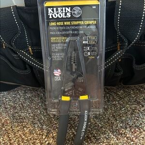 Klein Tools Black Long-Nose Wire Stripper/Crimper